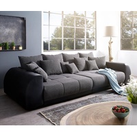 DeLife Big-Sofa Violetta, Schwarz 310x135 cm inklusive Kissen Big-Sofa schwarz