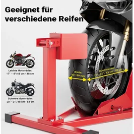 Wiltec Wagenheber Stahl 670 x 480 mm rot/schwarz