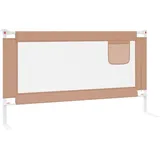 vidaXL Kleinkind-Bettschutzgitter Taupe 150x25 cm
