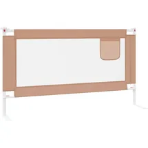 vidaXL Kleinkind-Bettschutzgitter Taupe 150x25 cm