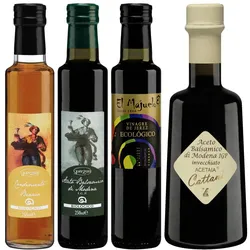 Probierpaket «Feinkost-Essig» 4 x 1 Fl. Essig à 25 cl (= 1 Liter), Bio Probierpakete