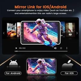 akhan 2+64GB 10 Zoll Autoradio Android 13 mit Navi Android Autoradio Bluetooth mit Mirror Link für iOS/Android Radio Auto Radio Touch Display 1 Din