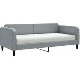 vidaXL Tagesbett mit Matratze 90 x 200 cm grau