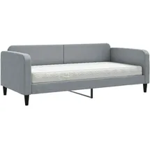vidaXL Tagesbett mit Matratze 90 x 200 cm grau
