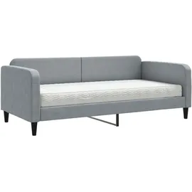 vidaXL Tagesbett mit Matratze 90 x 200 cm grau