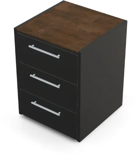 Brabura CT 60 Schubladenmodul - Iron Corten / Anthrazit / Silberner Griff