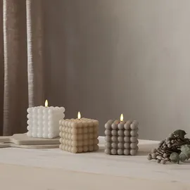 MARELIDA Bubble LED-Kerze 12,5 cm weiß