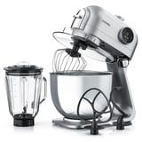 Arendo - Universal Küchenmaschine Knetmaschine inkl. Standmixer - 1200 W - digital - Rührmaschine - 5l Edelstahlschüssel - 3 Rührwerkzeuge plus Mixeraufsatz - 7 Leistungsstufen – Planeten-Rührsystem