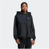 adidas Kapuzensweatshirt ADIDAS ORIGINALS "TREFOIL HOODIEO" Gr. XS, schwarz (black) Damen Sweatshirts Oversize Shirts