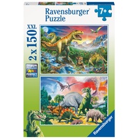 Ravensburger Puzzle 80563 - Dinosaurier - 2x 150 Teile Puzzle für Kinder ab 7 Jahren, Dinosaurier Spielzeug für 1 Spieler