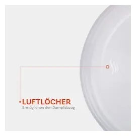 Pro Home Mikrowellenabdeckung Ø26 x 7cm 2er Set transparent