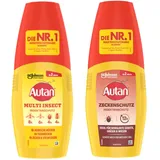 Autan Protection Plus Zeckenschutz Insektenschutz, Travel Essentials 100 ml + Autan Multi Insect Pumpspray, Multi-Insektenschutz vor Mücken, Travel Essentials 100 ml)