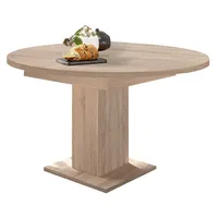 Möbelando Esstisch >Judd< (ausziehbar bis 160cm) in Eiche sägerau