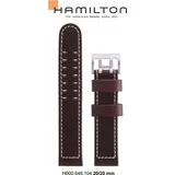 Hamilton Leder Khaki Aviation Band-set Leder-braun-20/20 H690.646.104 - braun