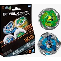 Hasbro Beyblade X Circle Ghost 4-60LR UX & Hack Viking 4-55O UX Takara Tomy Dual Pack Set mit 2 rechtsdrehenden Kreiseln, Kampfkreisel-Spielzeug, ab 8 Jahren