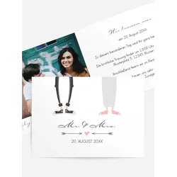 Hochzeitskarten Einladungen selbst gestalten mit Spruch und Fotos im Onlinedesigner bei Meine-Kartenmanufaktur.de
