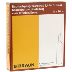 Natriumhydrogencarbonat B.braun 8,4% Gla 5X20 ml