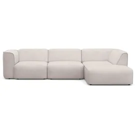 OTTO home Ecksofa Merid jederzeit durch Module erweiterbar L-Form, 295x70x162 cm Samtcord Ottomane rechts beige/creme