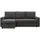 mebligo Ecksofa mit Schlaffunktion NEO mit gerader Armlehne, 231x140cm Grau - Grau