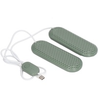 USB Schuhtrockner für Zuhause, Tragbare Schuhputzmaschine mit USB Technologie, mit Timer, Lamellendesign, Kann Einlegesohlen, Schuhe, Socken, Handschuhe Usw. Trocknen und Desodorieren(Militärgrün)