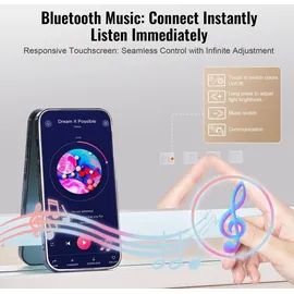 Vevor Hollywood Schminkspiegel mit Beleuchtung, Kosmetikspiegel mit 3 Farbbeleuchtungsmodi, LED-Schminkspiegel mit Lichtern, 5-fache Vergrößerung, Bluetooth, USB, Smart-Touch-Steuerung, 797x547mm