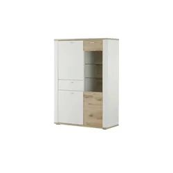 Primo Highboard   ¦ grau ¦ Maße (cm): B: 103 H: 145 T: 42.0