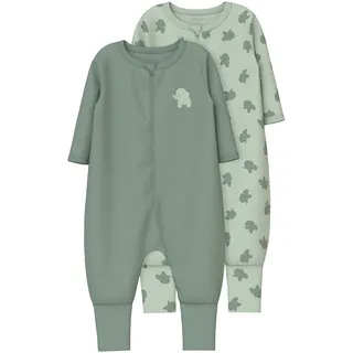 name it baby Nbmnightsuit 2P Zip Ff Sea Elephant Noos