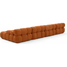 kaiser möbel Ecksofa U-Form XL, Stoff Velours Salvador, Braun, Selia U XL - Braun