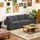 Homcom 3-Sitzer-Sofa Cordbezug Dunkelgrau