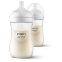 Philips Avent Babyflasche Natural Response – 2x Babyflaschen, 260 ml, für Neugeborene ab 1 Monat, BPA-frei (Modell SCY903/02)