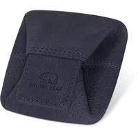 BROWN BEAR Münzbörse klein | Leder Vintage Blau | Echtleder Münzbeutel mit Druckknopf | Mini Kleingeldbörse Wiener Schachtel | Minibörse für Herren & Damen | BB 9095 BU