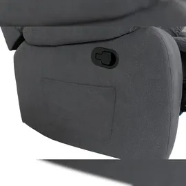 Mendler HWC-J57, XXL Relaxsessel TV-Liegesessel Nosagfederung Wildleder-Optik Stoff/Textil bis 200kg ~ graublau