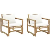 vidaXL Gartenstuhl 57 x 68,5 x 47 cm braun 2 St.