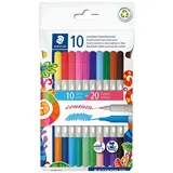 Staedtler Doppelfasermaler 10 St. grau/mehrfarbig