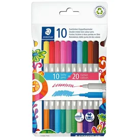 Staedtler Doppelfasermaler 10 St. grau/mehrfarbig