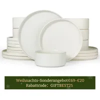 Richmount [Rabattcode: GIFTBEST25 €69-€20] Richmount Starlight Serie Geschirr-Set -