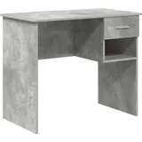 vidaXL Schreibtisch mit Stauraum Betongrau 90x49,5x75 cm Holzwerkstoff vidaXL