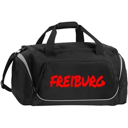 multifanshop Sporttasche - Freiburg - Textmarker - Druck rot - Tasche