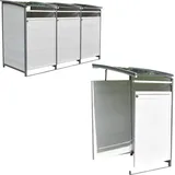 Melko Mülltonnenbox Anbaubox 68 x 68 x 127 cm weiß
