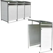 Melko Mülltonnenbox Anbaubox 68 x 68 x 127 cm weiß