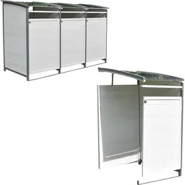 Melko Mülltonnenbox Anbaubox 68 x 68 x 127 cm weiß