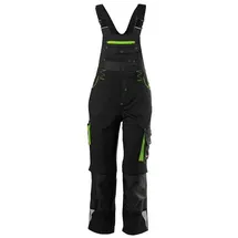 Fortis Kids Latzhose 24, schw./limegreen,Gr122-128
