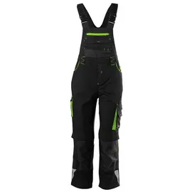Fortis Kids Latzhose 24, schw./limegreen,Gr122-128