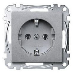 Merten  SCHUKO-Steckdose, System M (aluminium matt)