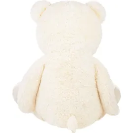Brubaker XXL Teddybär 100 cm Weiß mit einem Herz Stofftier Plüschtier Kuscheltier