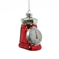 Weihnachtsbaumschmuck Küchenwaage Glas Küchengerät H: 13cm rot