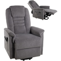 TV-Sessel - grau - Webstoff - mit Aufstehhilfe