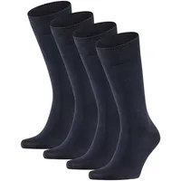 Falke Herren Socken, 4er Pack - Happy, Kurzsocken, Baumwolle Schwarzblau 39-42