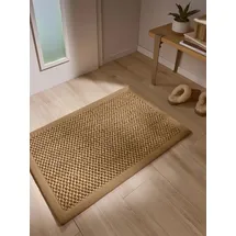 benuta pure Fußmatte Greta Cream 60x90 cm - Moderner Kurzflor-Teppich für Wohnzimmer