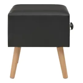 vidaXL Nachttisch Schwarz 40x35x40 Kunstleder